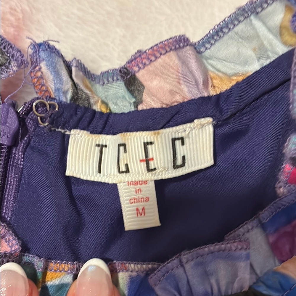 TCEC Colorful Abstract Blouse - Picture 2 of 3